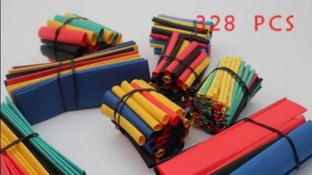 530PCS 2: 1 Tubo termorretráctil, 5 colores 8 tamaños Tubo Manguito Envoltura de cable Cable para alambre eléctrico Envoltura de cable Surtido Eléctrico